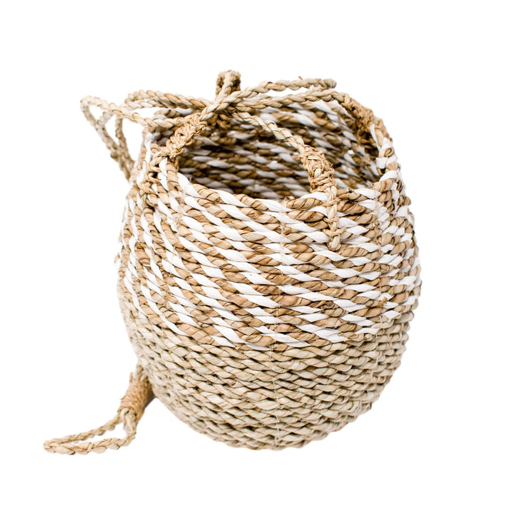 HANGING WOVEN PLANTER - NATURAL by POPPY + SAGE