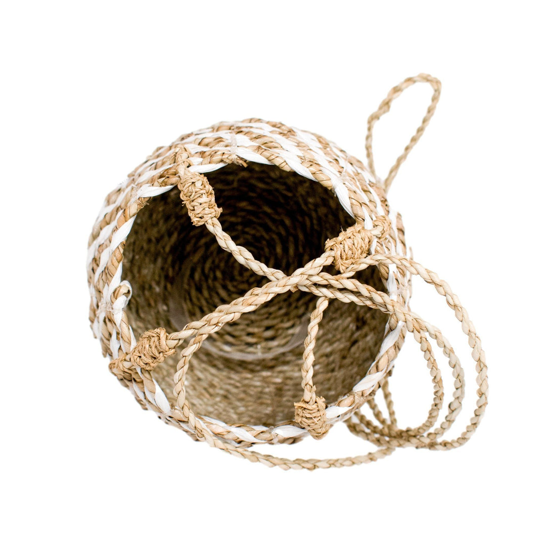 HANGING WOVEN PLANTER - NATURAL by POPPY + SAGE
