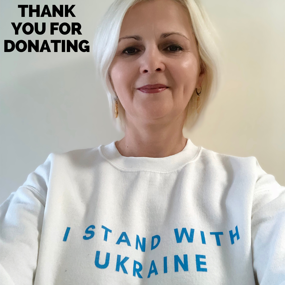 'I Stand With Ukraine' With Map Unisex Crewneck Sweatshirt