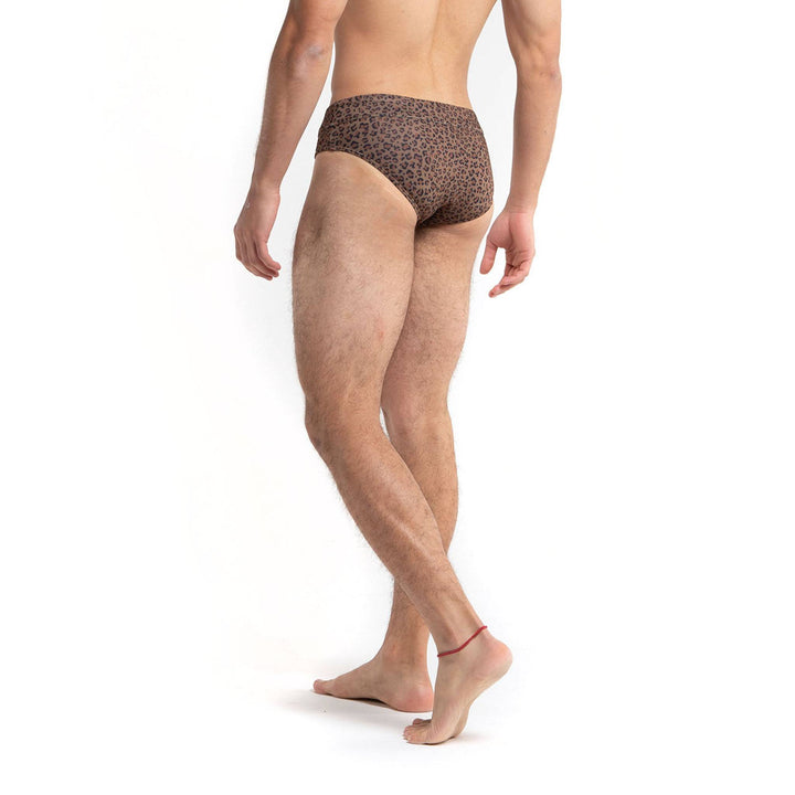 Swim Briefs - Leopard by Bermies Swimwear