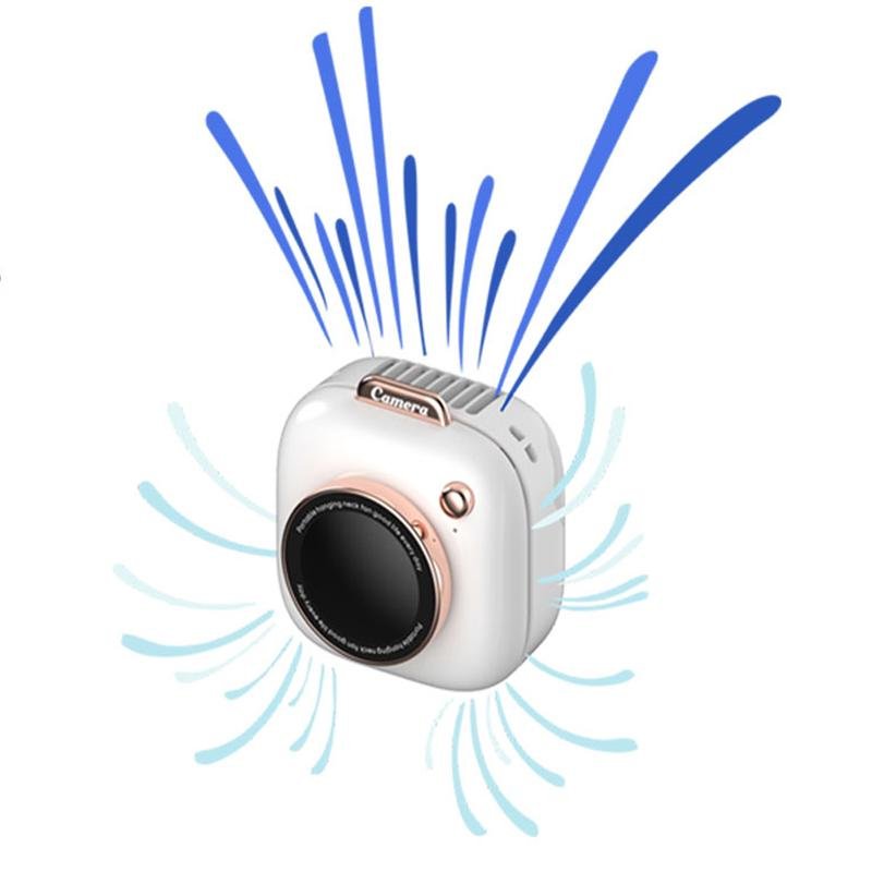 Mini Camera-Shaped Necklace Fan by Multitasky