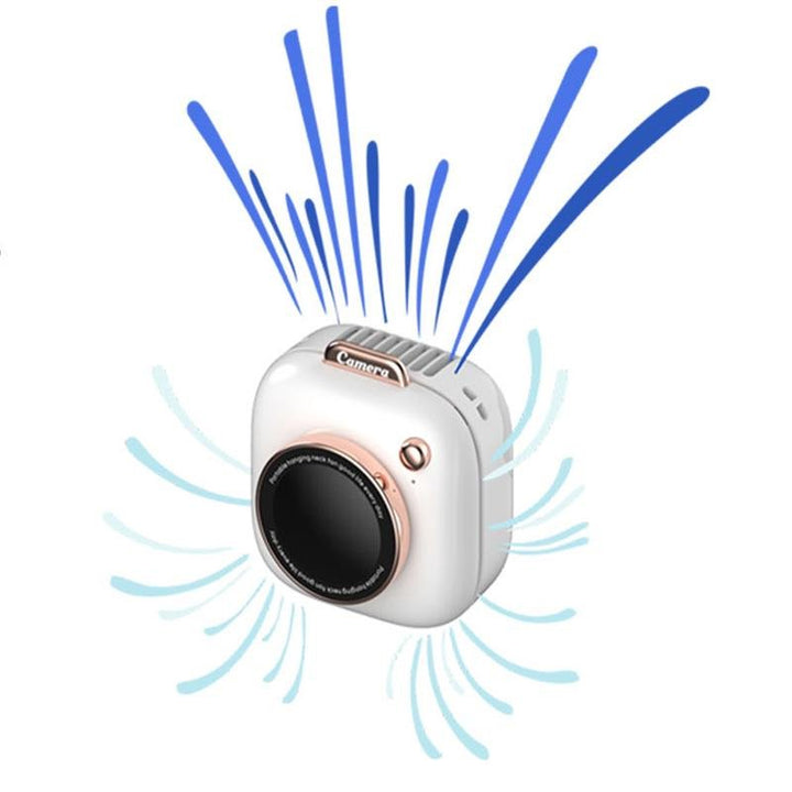 Mini Camera-Shaped Necklace Fan by Multitasky