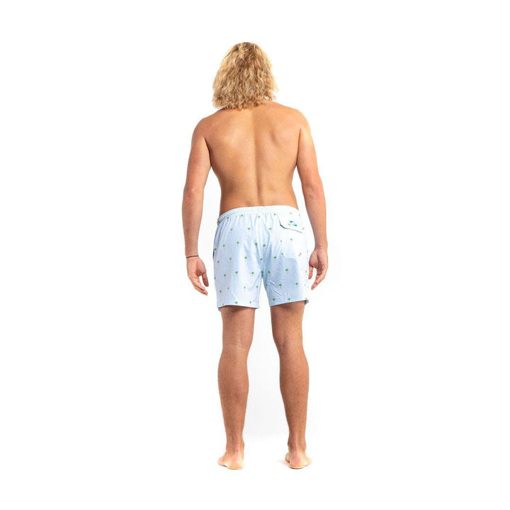 Palm Stripes - 5" Swim Trunks by Bermies Swimwear