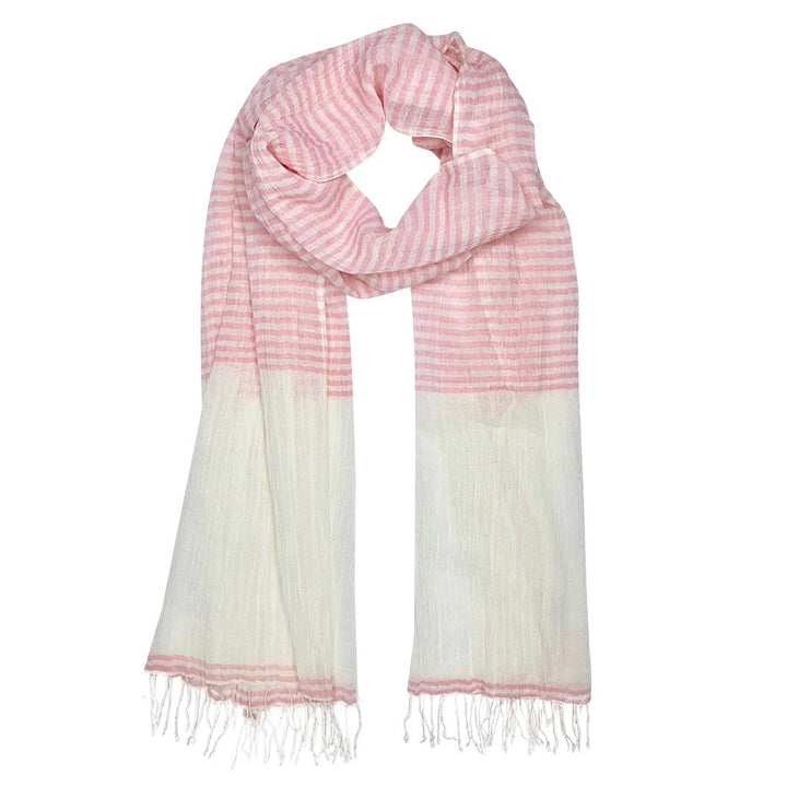 Airy Cotton Stripe Scarf by SLATE + SALT