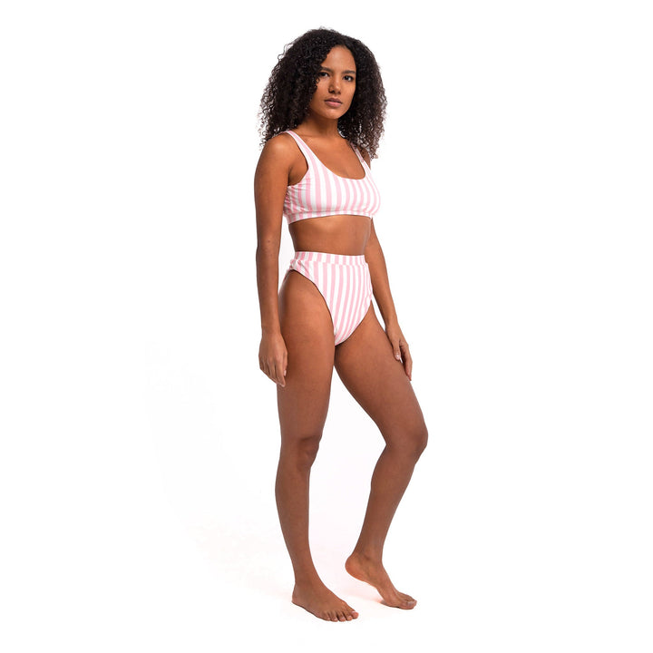 Pink Stripes - bikini by Bermies Swimwear